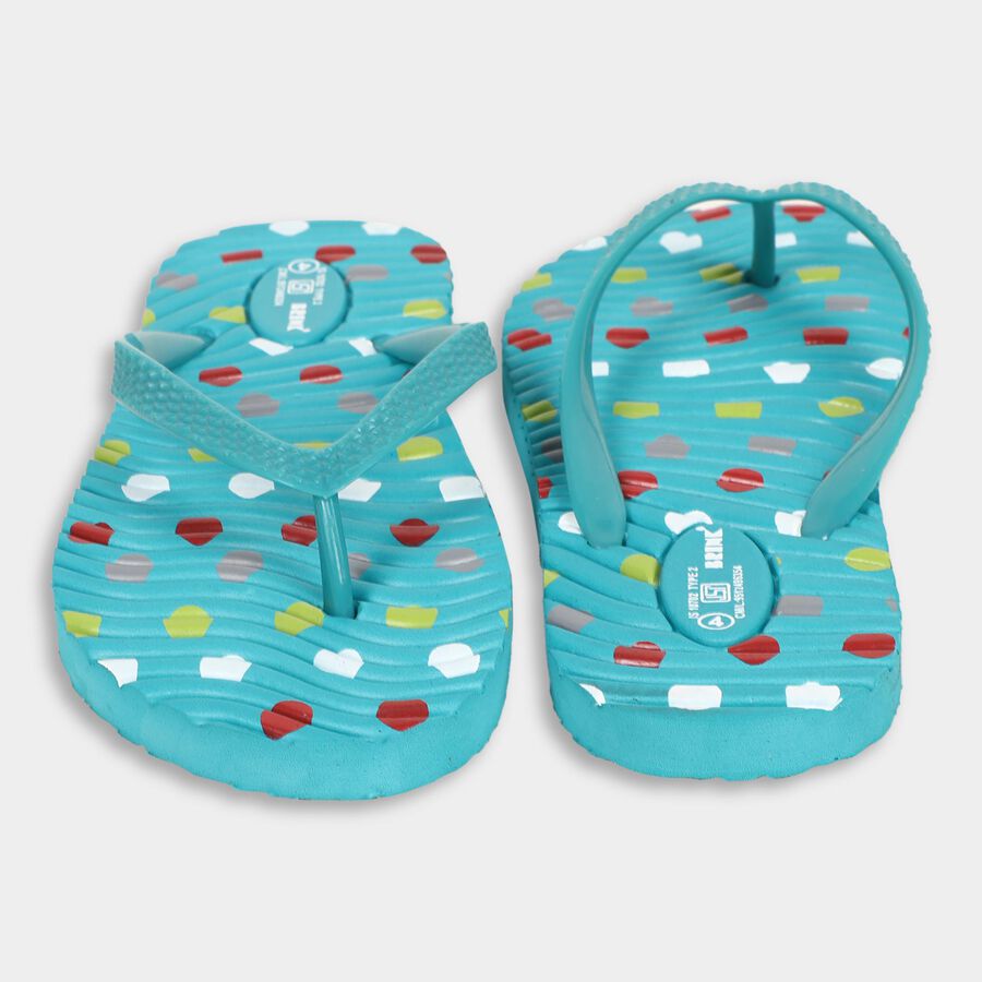 Ladies' V Strap Slipper, Turquoise, large image number null