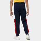Boys' Navy Blue Color-Blocked Cotton Blend Pyjama, Navy Blue, small