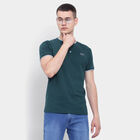 सॉलिड हेनले टीशर्ट, गहरा हरा, small image number null