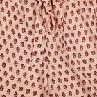 Girls' Peach Regular Fit Printed Capri, Peach, small