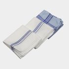 Men's Blue Checked Pack of 3 Handkerchief, मध्यम नीला, small