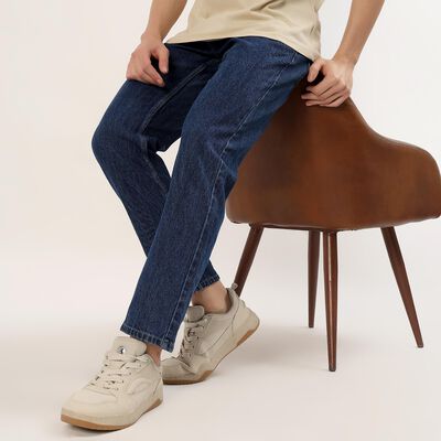 Men's Blue Regular Fit Cotton Jeans