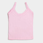 Girls Cotton Solid Vest, Light Pink, small image number null