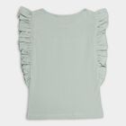 Girls' 100% Cotton T-Shirt, Light Green, small
