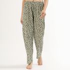 Women's Olive Green Leopard Print Relaxed Fit Pyjama, हल्का हरा, small image number null