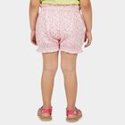 Girls' Pink Regular Fit Printed Bloomers, Light Pink, small