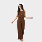 Women's Brown Solid Ethnic Co-ord Set, Brown, small