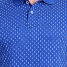 Men's Collared Half Sleeves T-Shirt, गहरा नीला, small image number null