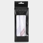 Men's White Striped Pack of 3 Handkerchief, White, small
