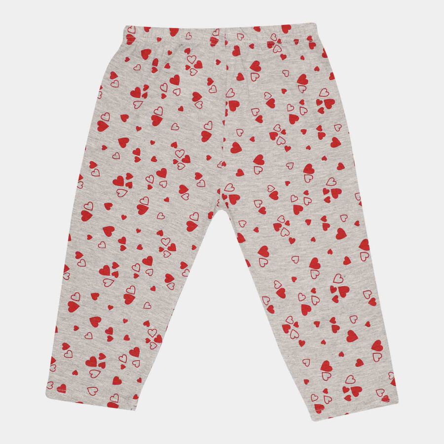 Girls Printed Capri, Ecru Melange, large image number null