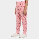 Girls Pink Jogger Floral Printed Pyjama, Light Pink, small