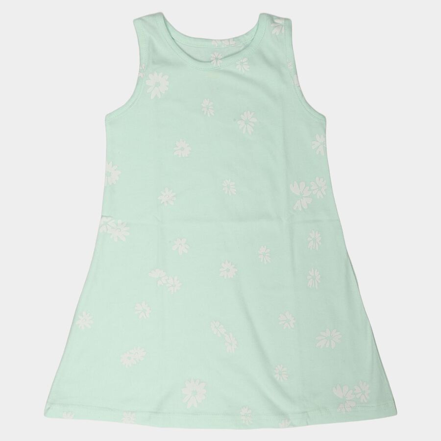 Girls' Frock, हल्का हरा, large