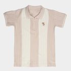 Boys' Beige Crew Neck Casual T-Shirt, Beige, small