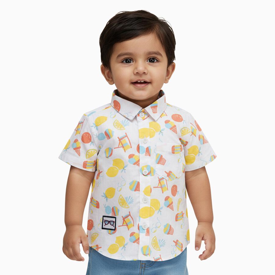 Infants' Shirt, ऑफ व्हाइट, large image number null