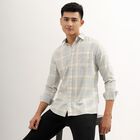 Men's Light Grey Cotton Regular Collar Casual Shirt, Light Grey, small image number null