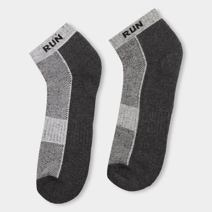 Men's Socks (Pack of 3), Melange Light Grey, large