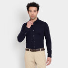 Cotton Solid Formal Shirt, Navy Blue, small image number null