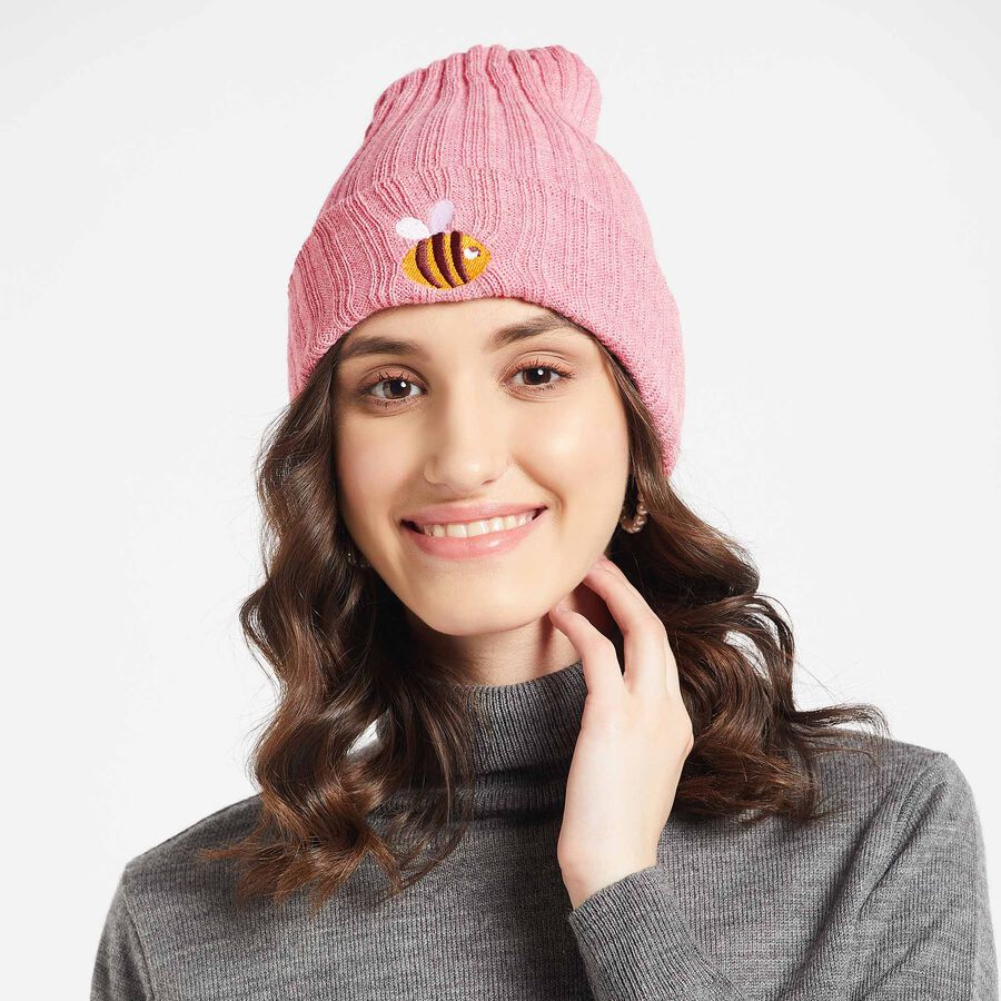 Solid Winter Cap, Light Pink, large image number null