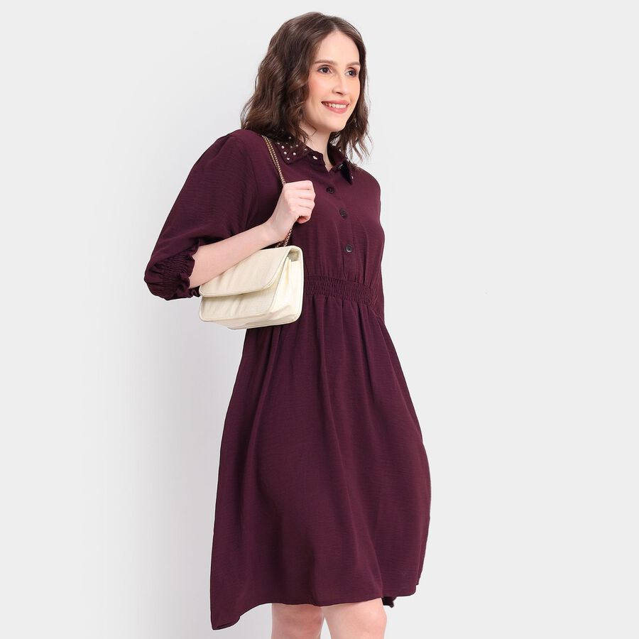 Ladies' Dress, वाइन, large image number null