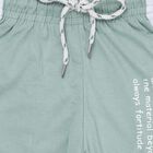 Boys' Muted Sage Green Color-Blocked Cotton Blend Pyjama, Light Green, small image number null