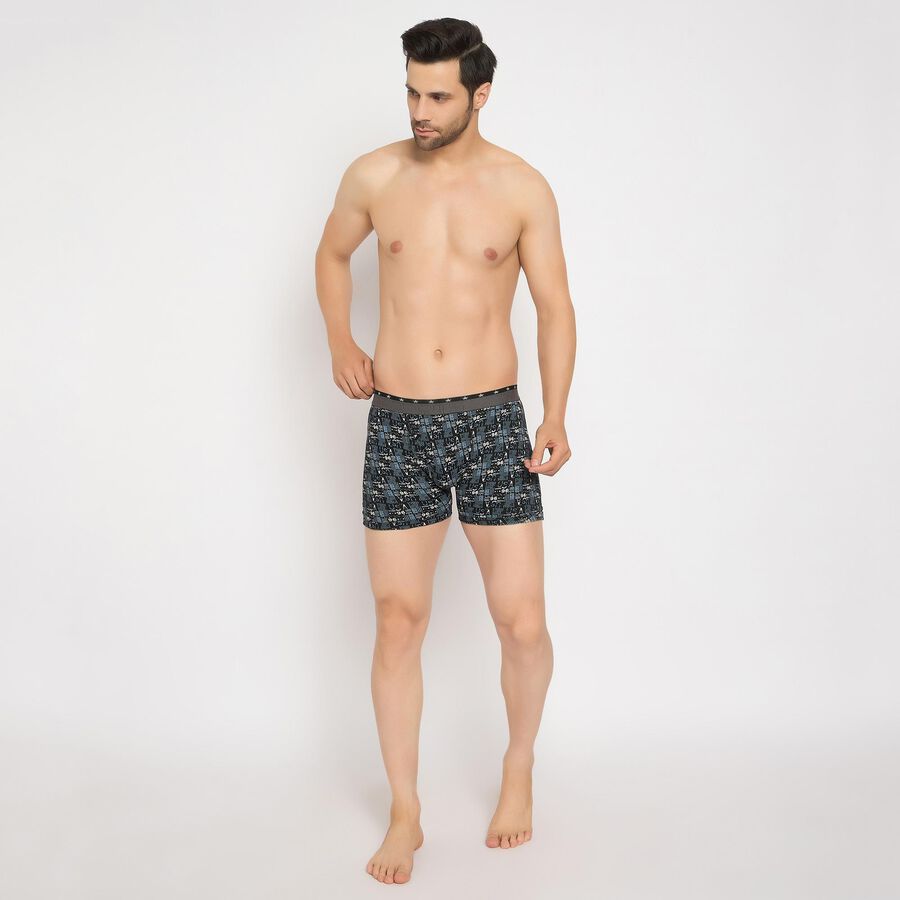 Men's 100% Cotton Trunks , काला, large