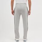Men's Light Grey Slim Fit Side-Striped Track Pants, Melange Mid Grey, small image number null