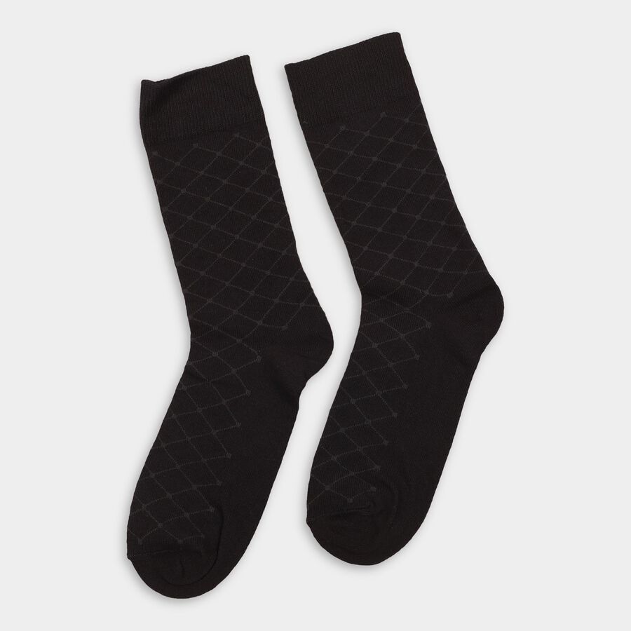 Men's Socks (Pack of 2), Black, large