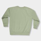 Boys Muted Olive Green Crew Neck Casual Sweatshirt, ओलिव, small image number null