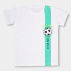 Boys' Half Sleeves T-Shirt, White, small image number null
