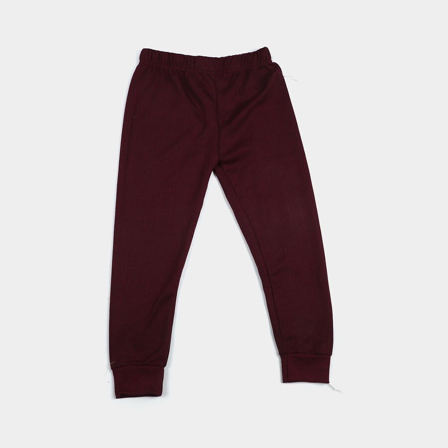 Girls' Maroon Long Johns Thermal, वाइन, large