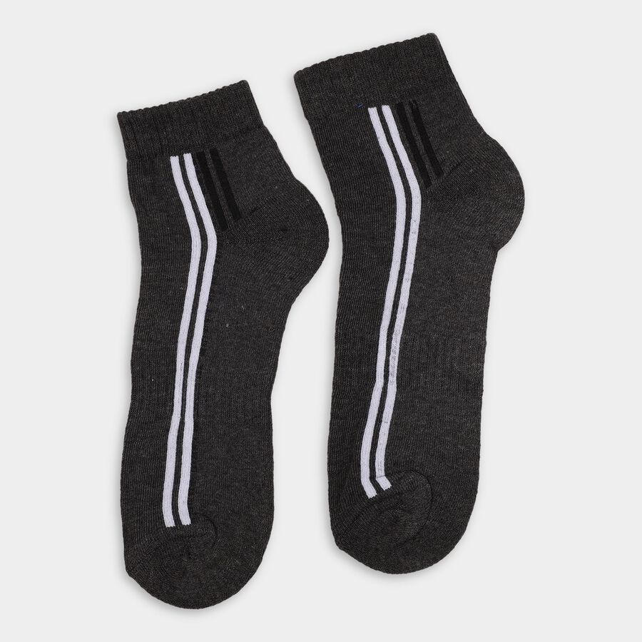 Men's Socks (Pack of 3), Melange Light Grey, large