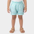 Girls Light Blue Regular Fit Printed Bloomer, Light Blue, small