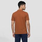 Men Brown Polo Neck Polo T-Shirt, भूरा, small