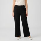 Women's Black Palazzos, काला, small