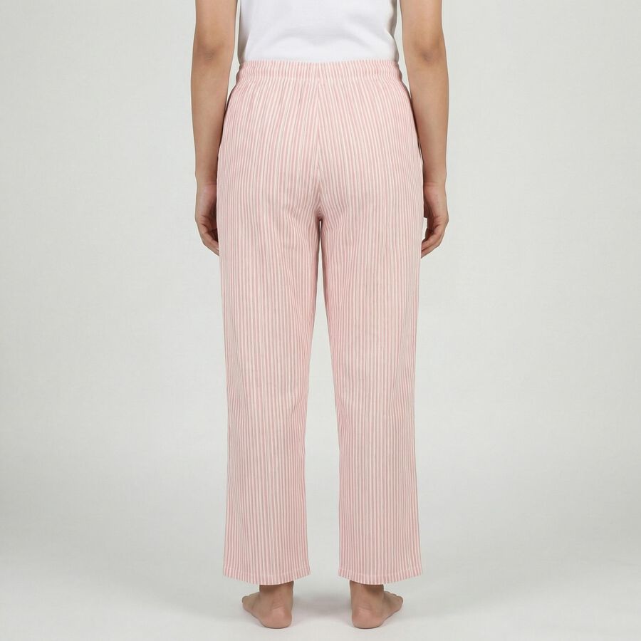 Women's Pink Relaxed Fit Elastic Waist Pyjama, गुलाबी, large