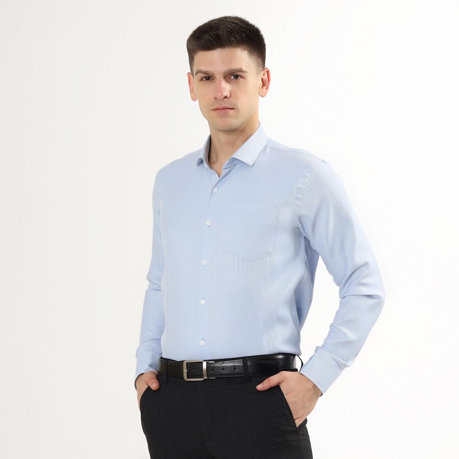Men's Cut Away Collar Formal Shirt , Light Blue, large image number null