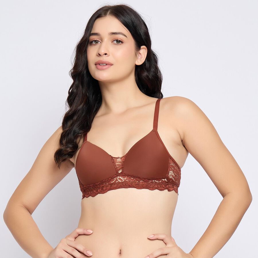 Ladies' Bra, Brown, large image number null