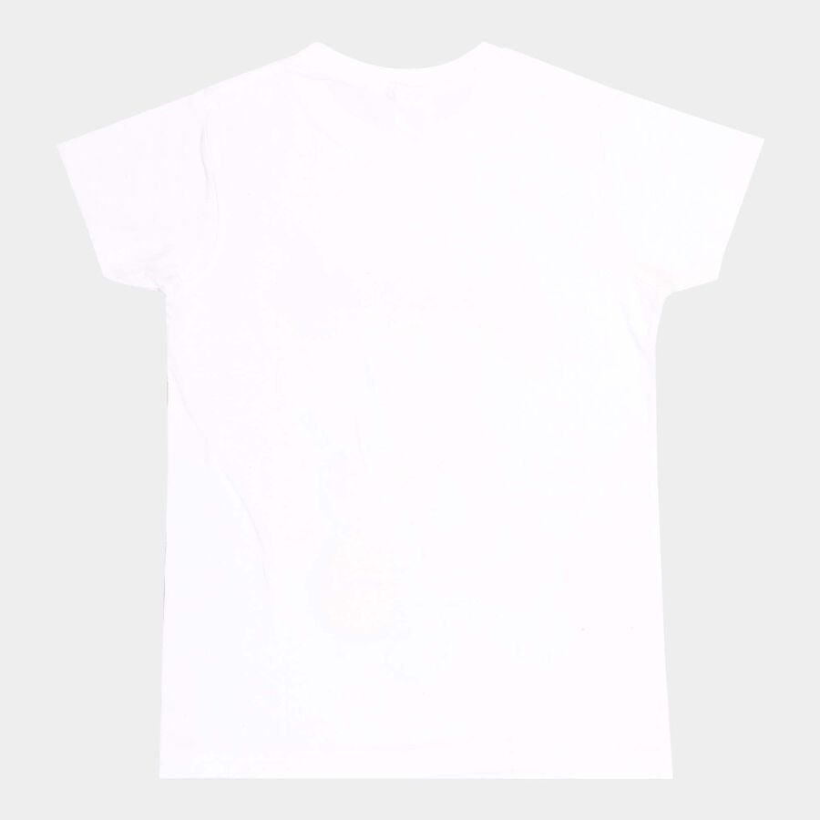 Boys Cotton T-Shirt, White, large image number null