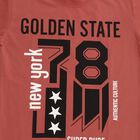 Boys Dusty Rose Pink Round Neck Casual T-Shirt, गुलाबी, small image number null