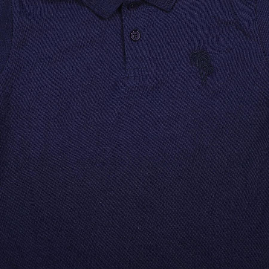 Boys Navy Blue Polo Neck Polo Boys T-Shirt, नेवी ब्लू, large