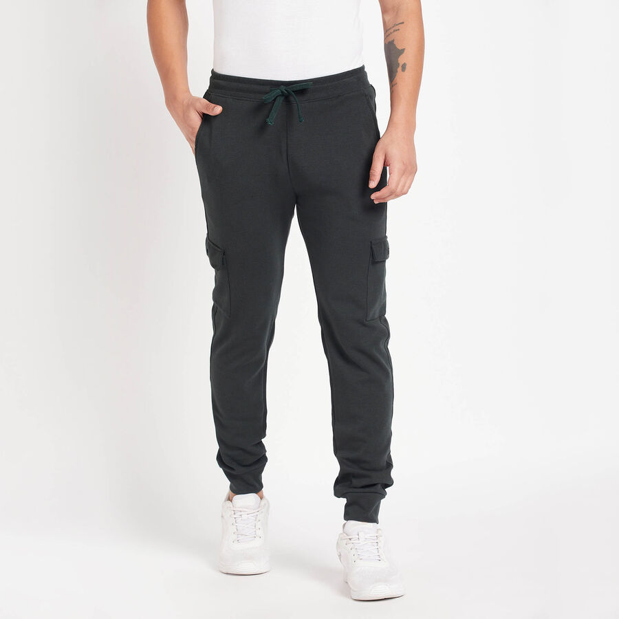 Solid Track Pants, Dark Green, large image number null