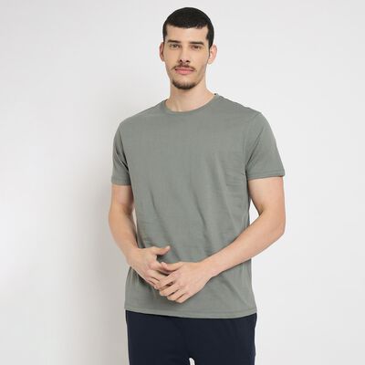 Men's 100% Cotton Round Neck Half Sleeves T-Shirt 