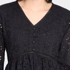 Ladies' 100% Cotton Dress, Black, small image number null