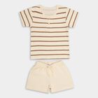 Infant Boys' 100% Cotton Baba Suit , Beige, small