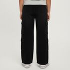 Girls' 100% Cotton Jeans, काला, small image number null