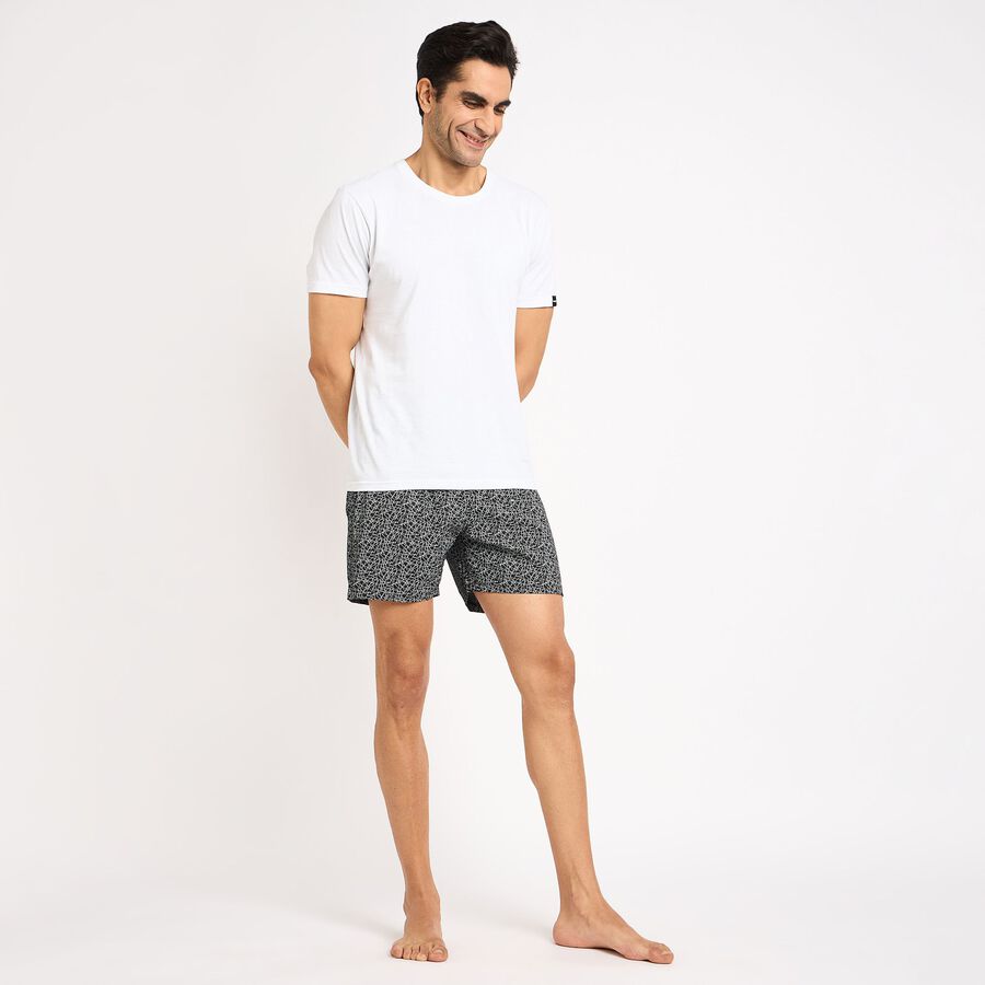 Men's 100% Cotton Boxers , Black, large