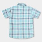 Boys' Light Aqua Cotton Regular Collar Casual Shirt, Light Green, small image number null
