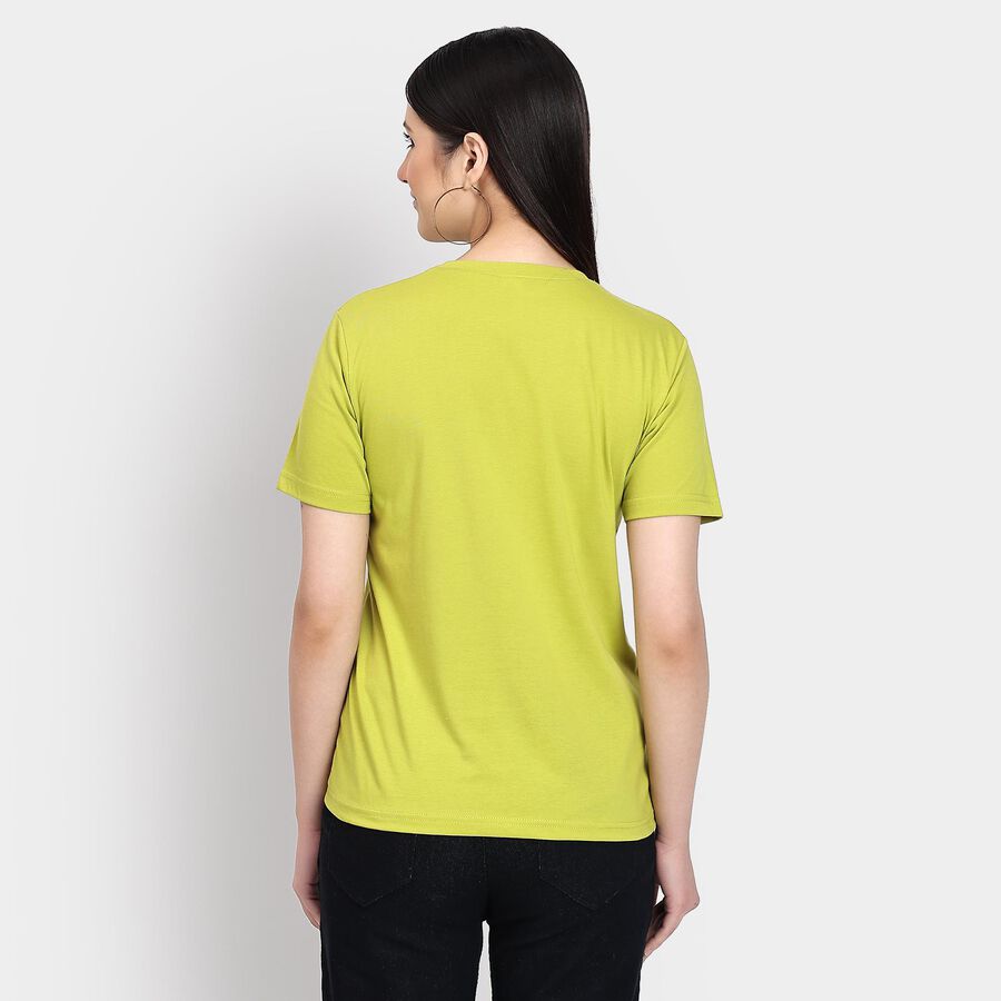 Ladies' Round Neck T-Shirt , Neon Green, large