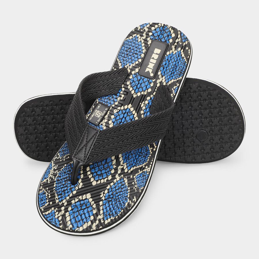 Men's V Strap Slipper, Black, large image number null