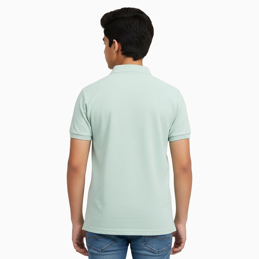 Boys' Half Sleeves T-Shirt, Light Green, large